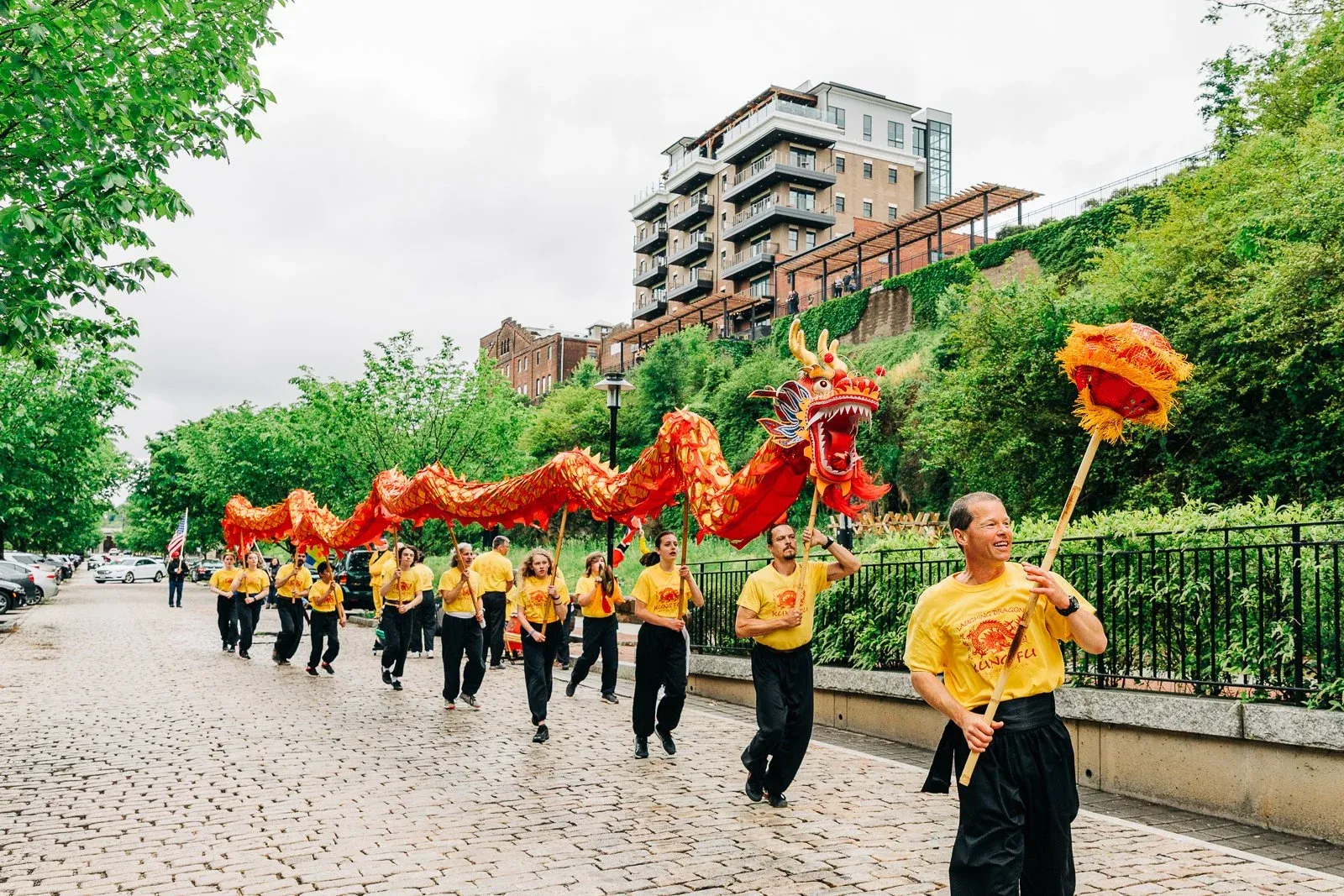 Performers and crowds at the International Festival in Downtown Lynchburg