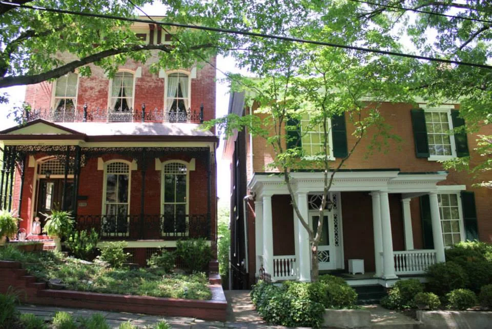 Historic homes in a Downtown Lynchburg neighborhood